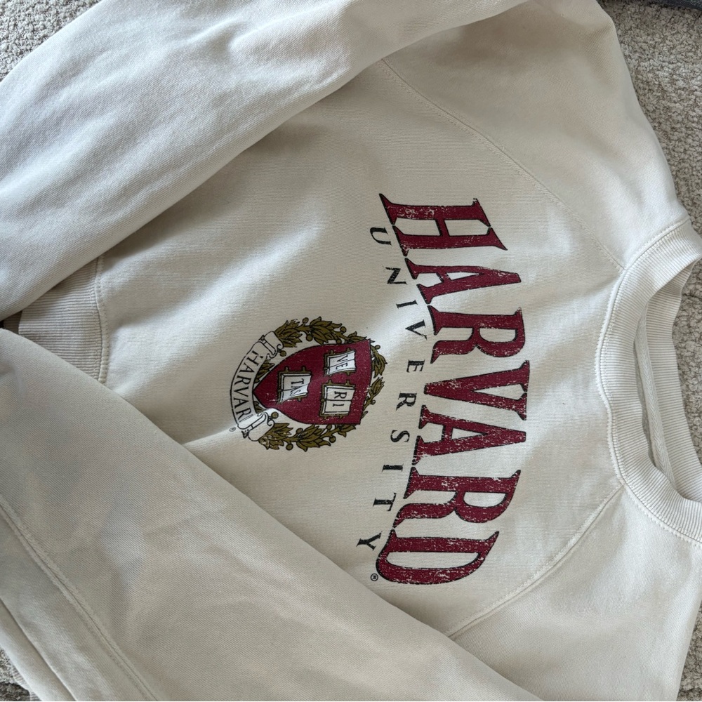 Harvard University Cream Sweatshirt